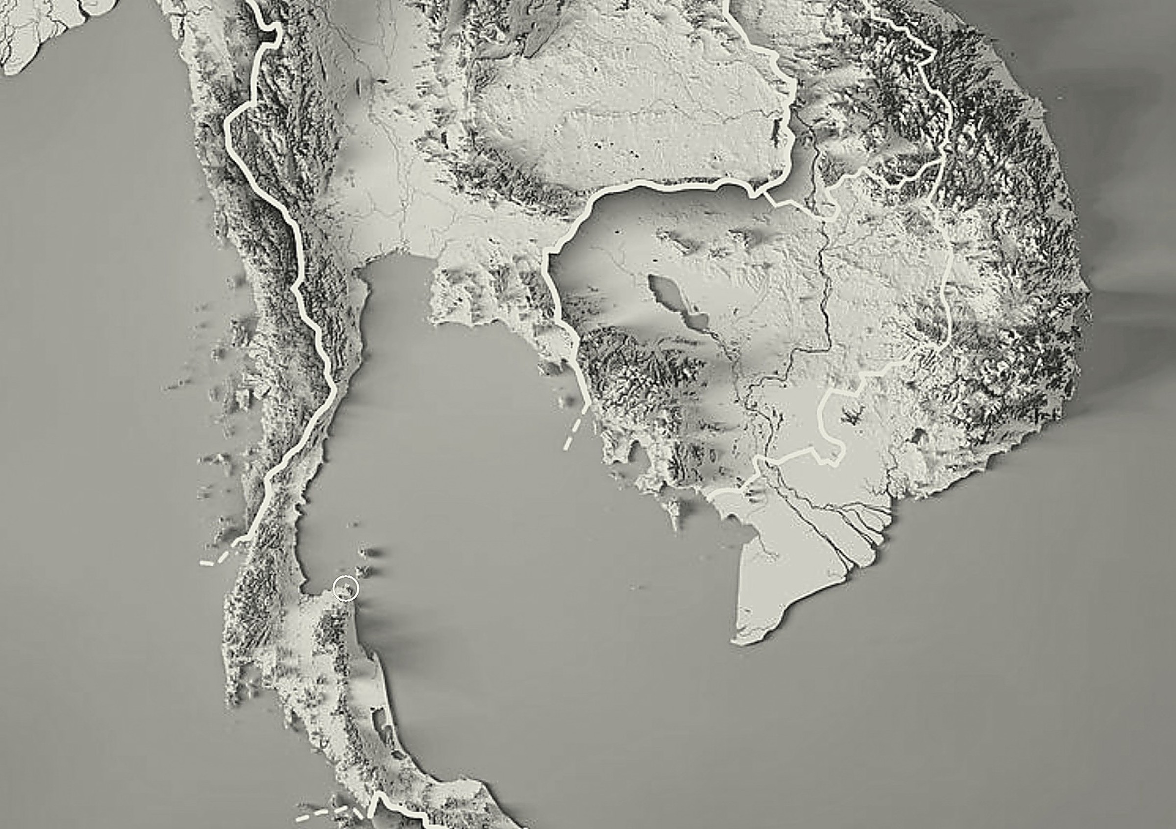 Map of Thailand showing the estate's position near Nakhon Si Thammarat and Koh Samui